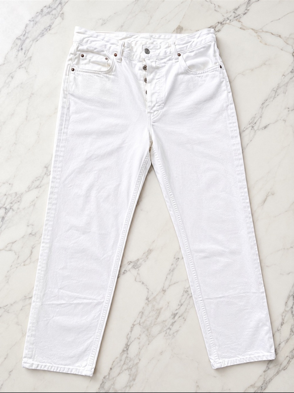 GRLFRND Helena White Straight Leg Jeans Size 27 Alliance Apparel Sample